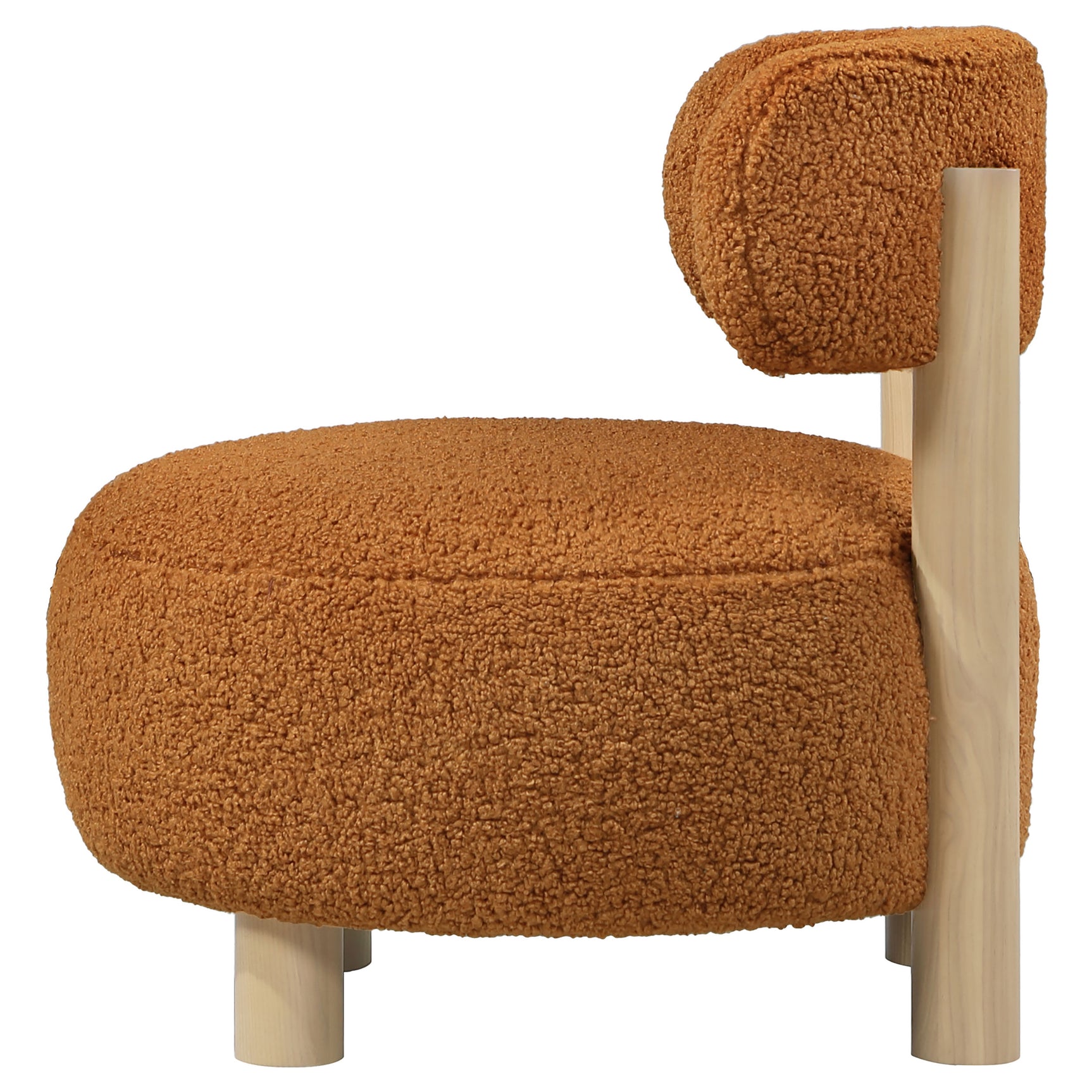 Zonie Boucle Upholstered Barrel Back Accent Chair Orange - Tampa Furniture Outlet