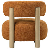 Zonie Boucle Upholstered Barrel Back Accent Chair Orange - Tampa Furniture Outlet