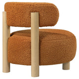 Zonie Boucle Upholstered Barrel Back Accent Chair Orange - Tampa Furniture Outlet