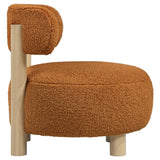 Zonie Boucle Upholstered Barrel Back Accent Chair Orange - Tampa Furniture Outlet