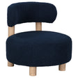 Tampa Furniture Outlet - Coaster - Zonie Boucle Upholstered Barrel Back Accent Chair Blue - 903168