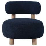 Zonie Boucle Upholstered Barrel Back Accent Chair Blue - Tampa Furniture Outlet