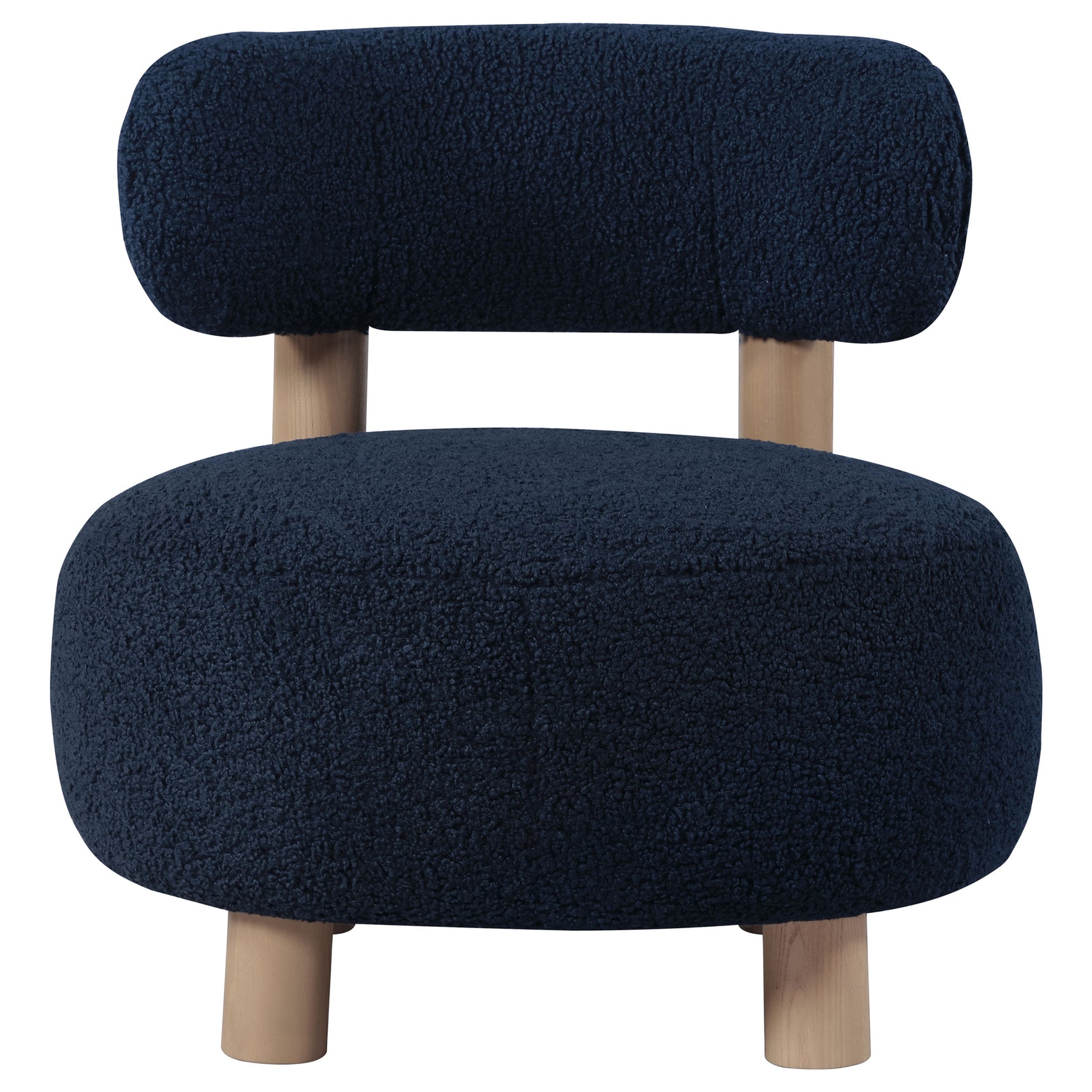 Zonie Boucle Upholstered Barrel Back Accent Chair Blue - Tampa Furniture Outlet