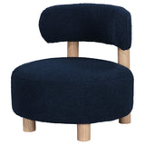 Zonie Boucle Upholstered Barrel Back Accent Chair Blue - Tampa Furniture Outlet