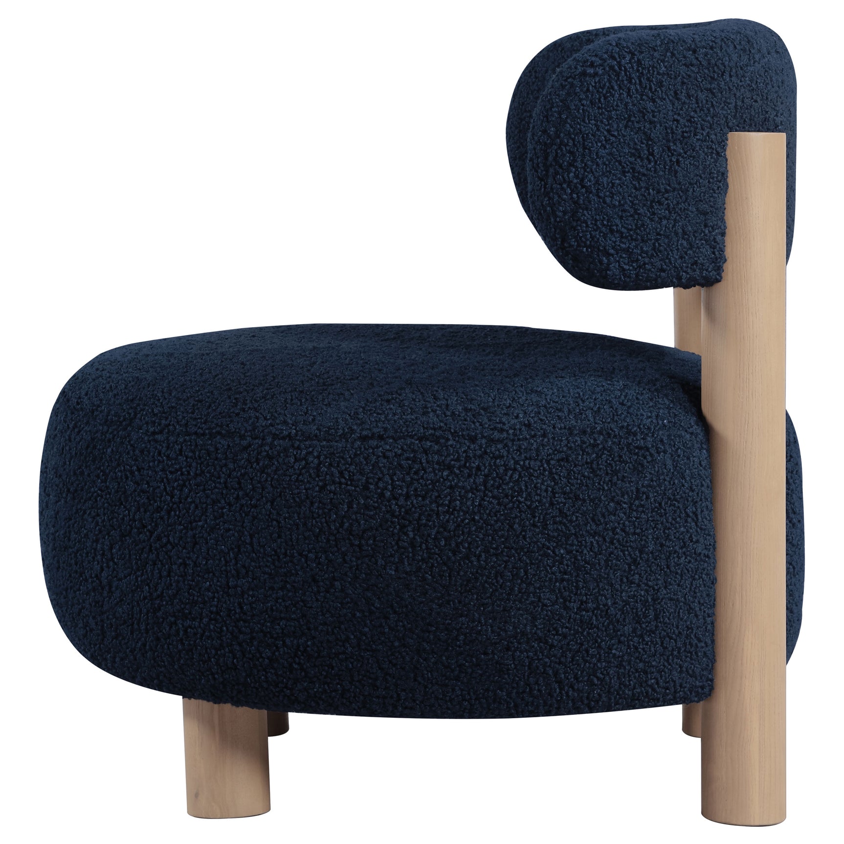 Zonie Boucle Upholstered Barrel Back Accent Chair Blue - Tampa Furniture Outlet