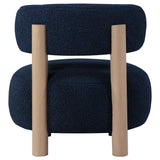Zonie Boucle Upholstered Barrel Back Accent Chair Blue - Tampa Furniture Outlet