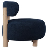 Zonie Boucle Upholstered Barrel Back Accent Chair Blue - Tampa Furniture Outlet