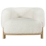 Lawler Upholstered Barrel Back Accent Chair Ivory and Natural - Tampa Furniture Outlet