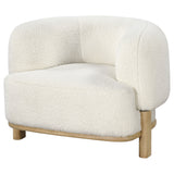 Lawler Upholstered Barrel Back Accent Chair Ivory and Natural - Tampa Furniture Outlet