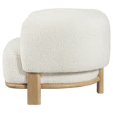 Lawler Upholstered Barrel Back Accent Chair Ivory and Natural - Tampa Furniture Outlet