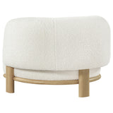 Lawler Upholstered Barrel Back Accent Chair Ivory and Natural - Tampa Furniture Outlet