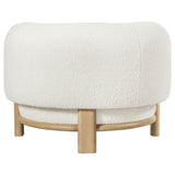Lawler Upholstered Barrel Back Accent Chair Ivory and Natural - Tampa Furniture Outlet