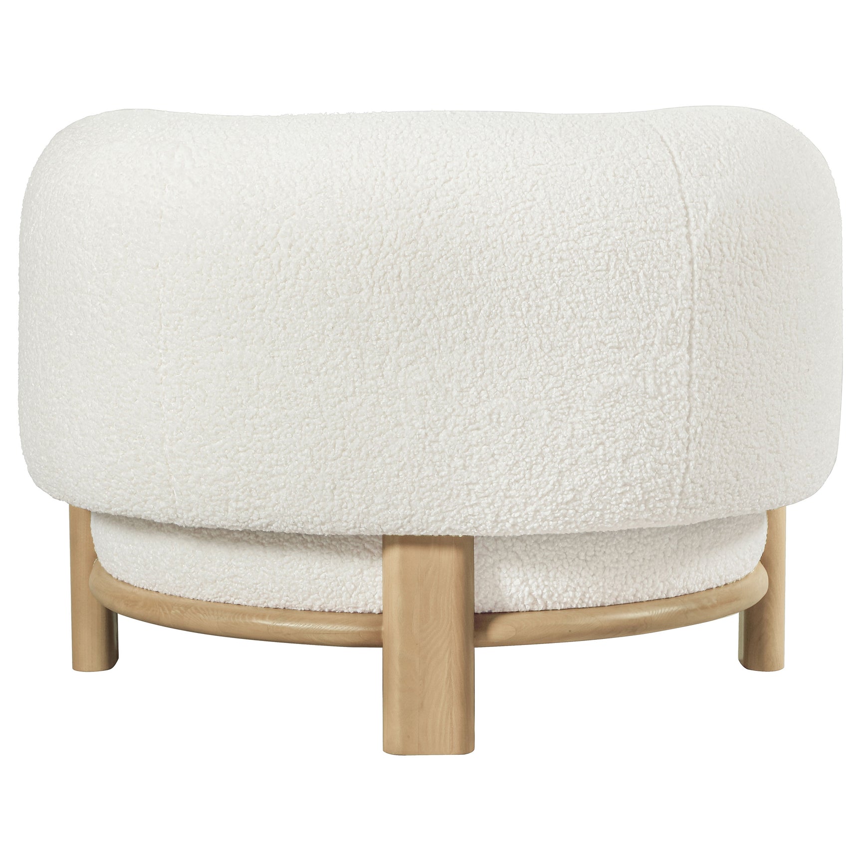 Lawler Upholstered Barrel Back Accent Chair Ivory and Natural - Tampa Furniture Outlet