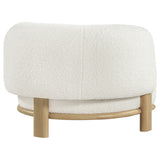 Lawler Upholstered Barrel Back Accent Chair Ivory and Natural - Tampa Furniture Outlet