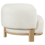 Lawler Upholstered Barrel Back Accent Chair Ivory and Natural - Tampa Furniture Outlet