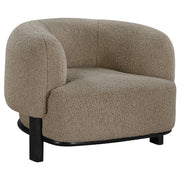Tampa Furniture Outlet - Coaster - Lawler Upholstered Barrel Back Accent Chair Brown and Black - 903170