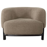 Lawler Upholstered Barrel Back Accent Chair Brown and Black - Tampa Furniture Outlet