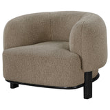 Lawler Upholstered Barrel Back Accent Chair Brown and Black - Tampa Furniture Outlet