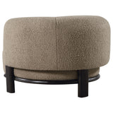 Lawler Upholstered Barrel Back Accent Chair Brown and Black - Tampa Furniture Outlet
