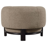 Lawler Upholstered Barrel Back Accent Chair Brown and Black - Tampa Furniture Outlet