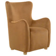 Tampa Furniture Outlet - Coaster - Thornton Velvet Upholstered Wingback Lounge Accent Chair Cognac - 903176