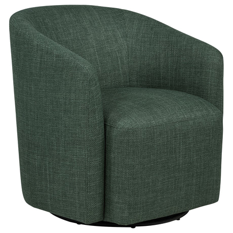 Tampa Furniture Outlet - Coaster - Mossbrook Fabric Upholstered Swivel Accent Chair Green - 903222