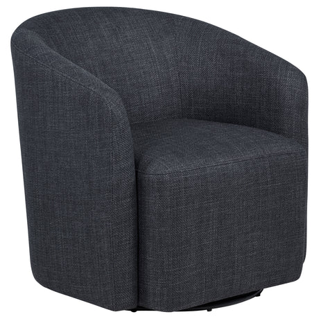 Tampa Furniture Outlet - Coaster - Mossbrook Fabric Upholstered Swivel Accent Chair Anthracite - 903223