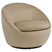 Tampa Furniture Outlet - Coaster - Myernick Velvet Upholstered Swivel Accent Chair Camel - 903228