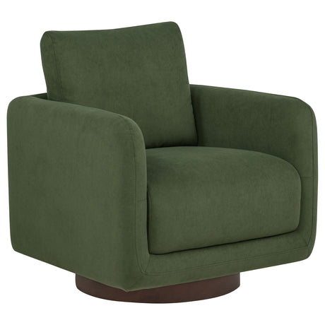 Tampa Furniture Outlet - Coaster - Iris Fabric Upholstered Swivel Accent Chair Matcha - 903257