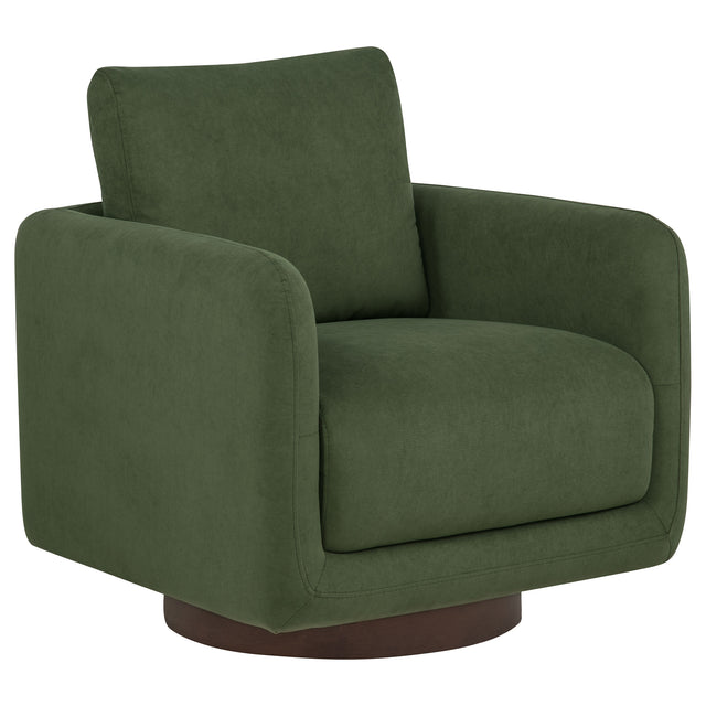Tampa Furniture Outlet - Coaster - Iris Fabric Upholstered Swivel Accent Chair Matcha - 903257