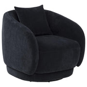 Tampa Furniture Outlet - Coaster - Arnaud Chenille Upholstered Swivel Accent Chair Navy - 903487