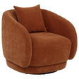Tampa Furniture Outlet - Coaster - Arnaud Chenille Upholstered Swivel Accent Chair Burnt Orange - 903488