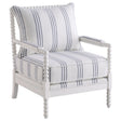 Tampa Furniture Outlet - Coaster - Blanchett Upholstered Bobbin Accent Chair White - 903835