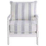 Blanchett Upholstered Bobbin Accent Chair White - Tampa Furniture Outlet