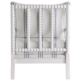 Blanchett Upholstered Bobbin Accent Chair White - Tampa Furniture Outlet