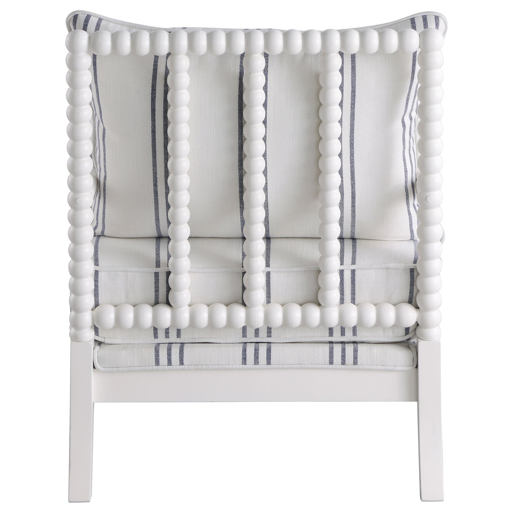 Blanchett Upholstered Bobbin Accent Chair White - Tampa Furniture Outlet
