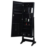 Tutuola Cheval Mirror with Jewelry Storage Black - Tampa Furniture Outlet
