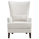 Pippin Upholstered High Wingback Accent Chair Latte - Tampa Furniture Outlet