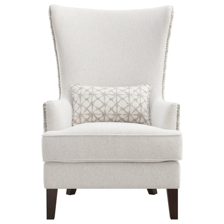 Pippin Upholstered High Wingback Accent Chair Latte - Tampa Furniture Outlet