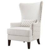 Pippin Upholstered High Wingback Accent Chair Latte - Tampa Furniture Outlet