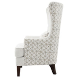 Pippin Upholstered High Wingback Accent Chair Latte - Tampa Furniture Outlet