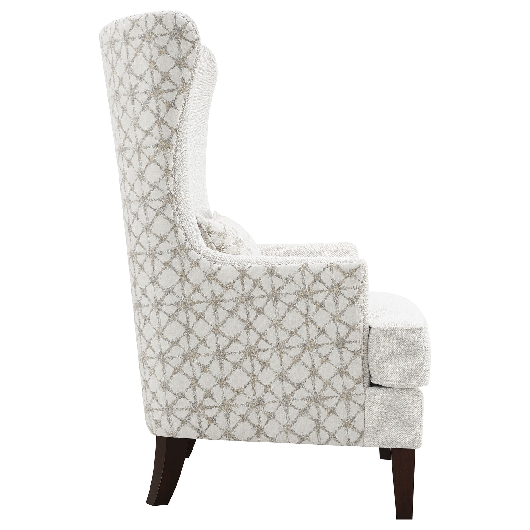 Pippin Upholstered High Wingback Accent Chair Latte - Tampa Furniture Outlet