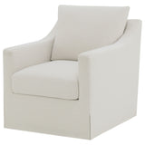 Winter Upholstered Sloped Arm Accent Swivel Chair Beige - Tampa Furniture Outlet