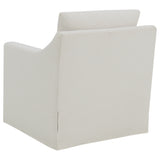 Winter Upholstered Sloped Arm Accent Swivel Chair Beige - Tampa Furniture Outlet