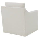 Winter Upholstered Sloped Arm Accent Swivel Chair Beige - Tampa Furniture Outlet