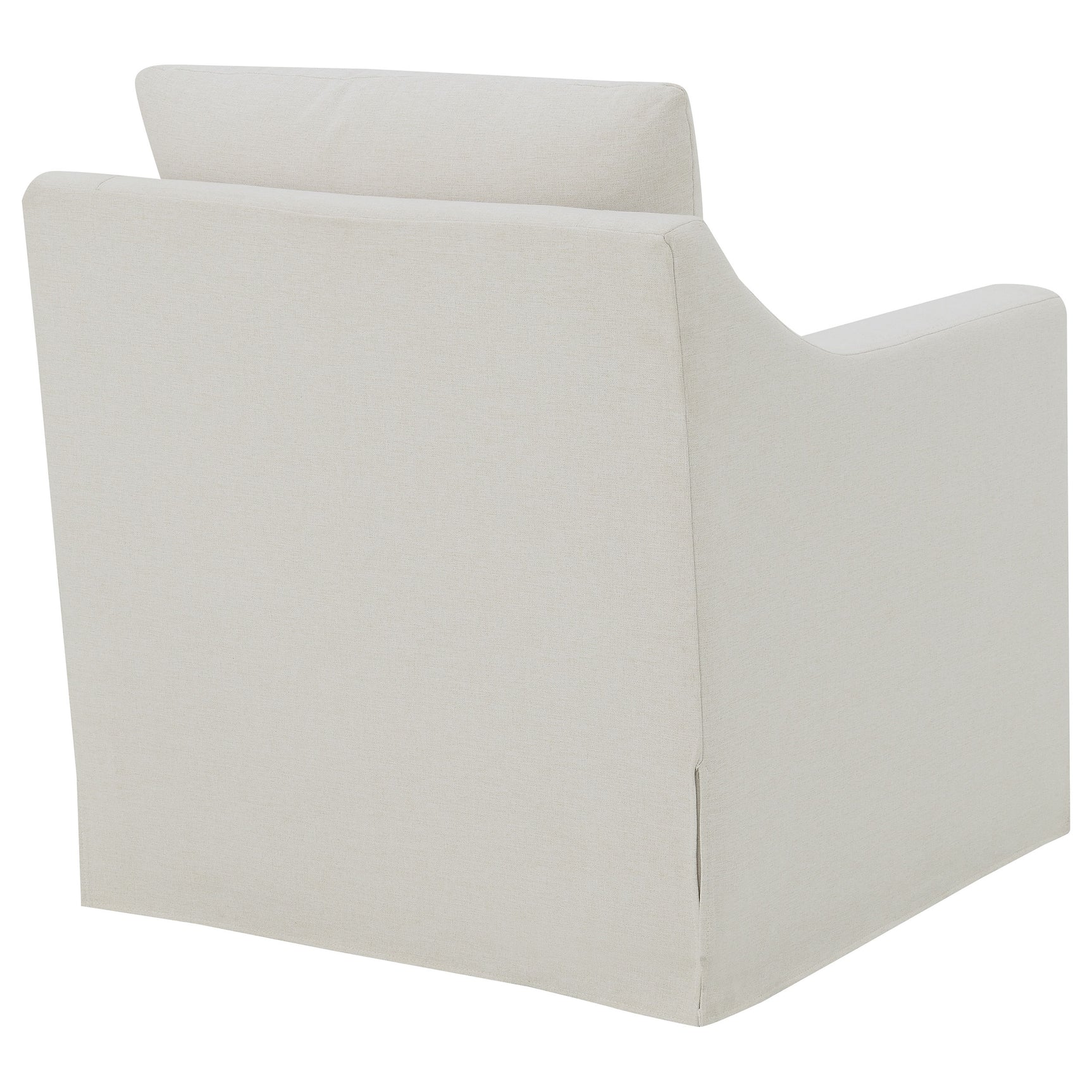 Winter Upholstered Sloped Arm Accent Swivel Chair Beige - Tampa Furniture Outlet