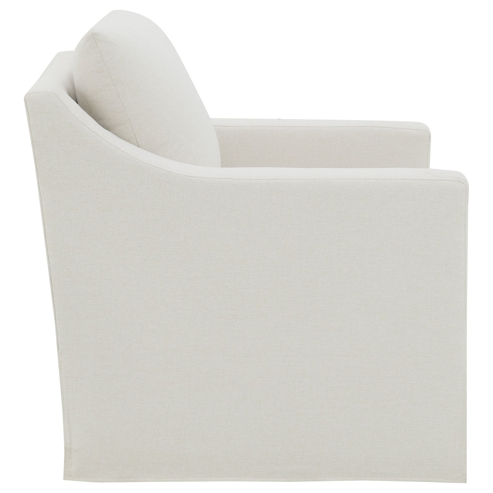 Winter Upholstered Sloped Arm Accent Swivel Chair Beige - Tampa Furniture Outlet