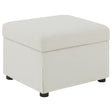 Tampa Furniture Outlet - Coaster - Winter Upholstered Hydraulic Lift Top Storage Ottoman Beige - 904134