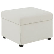 Tampa Furniture Outlet - Coaster - Winter Upholstered Hydraulic Lift Top Storage Ottoman Beige - 904134