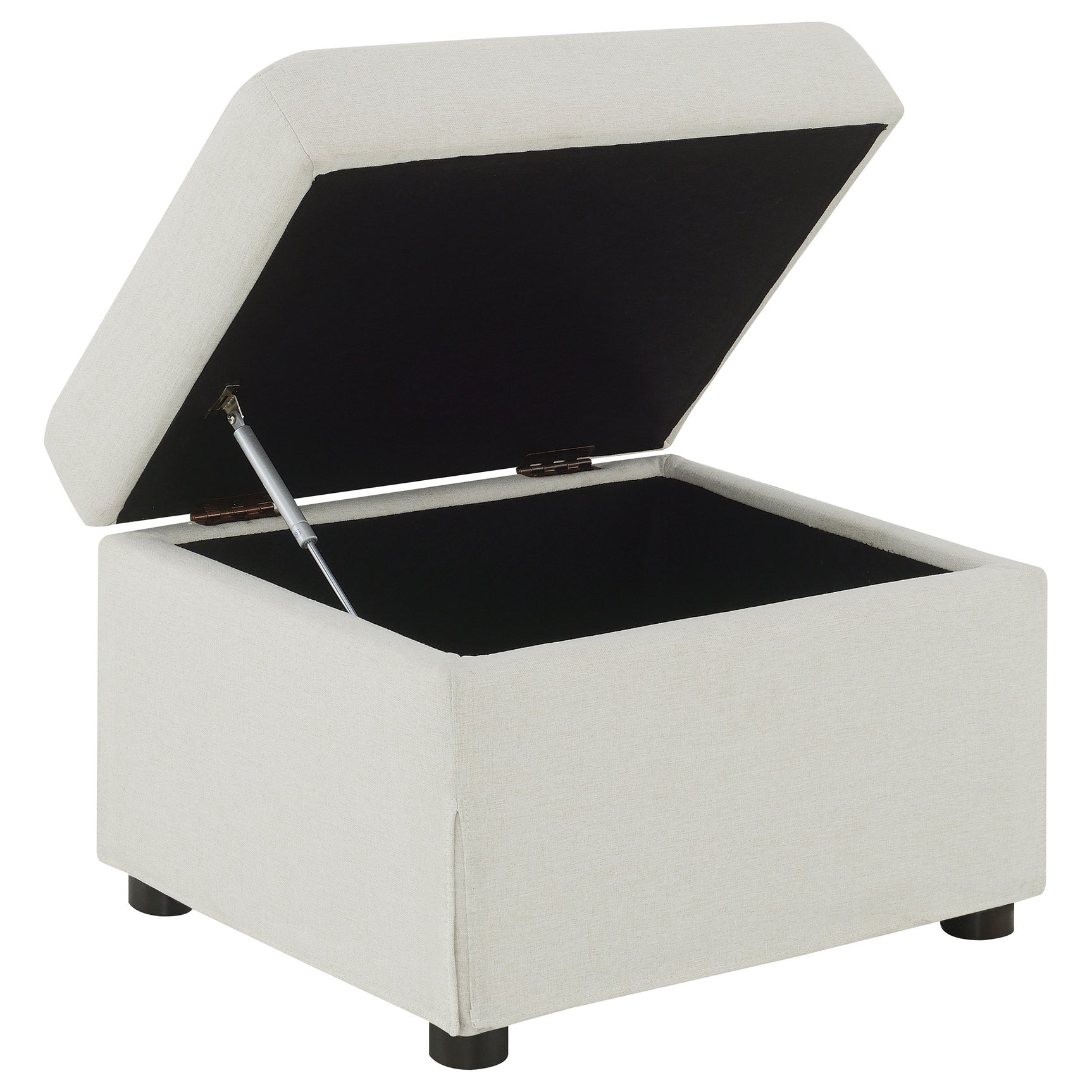 Winter Upholstered Hydraulic Lift Top Storage Ottoman Beige - Tampa Furniture Outlet